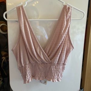 F21- Sleeveless Surplice Crop Top